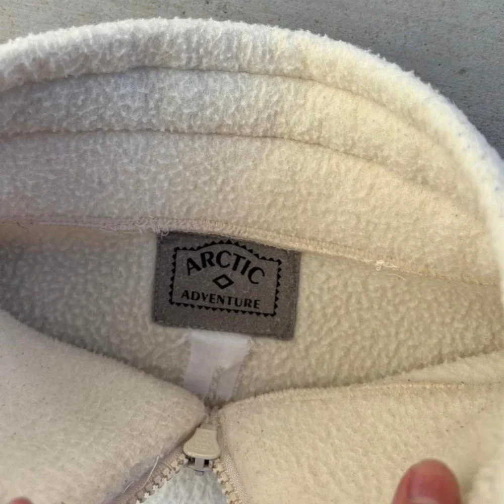 Vintage‎ Alaska Quarter Zip Arctic Adventure Aztec White Fleece